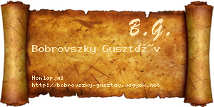 Bobrovszky Gusztáv névjegykártya
